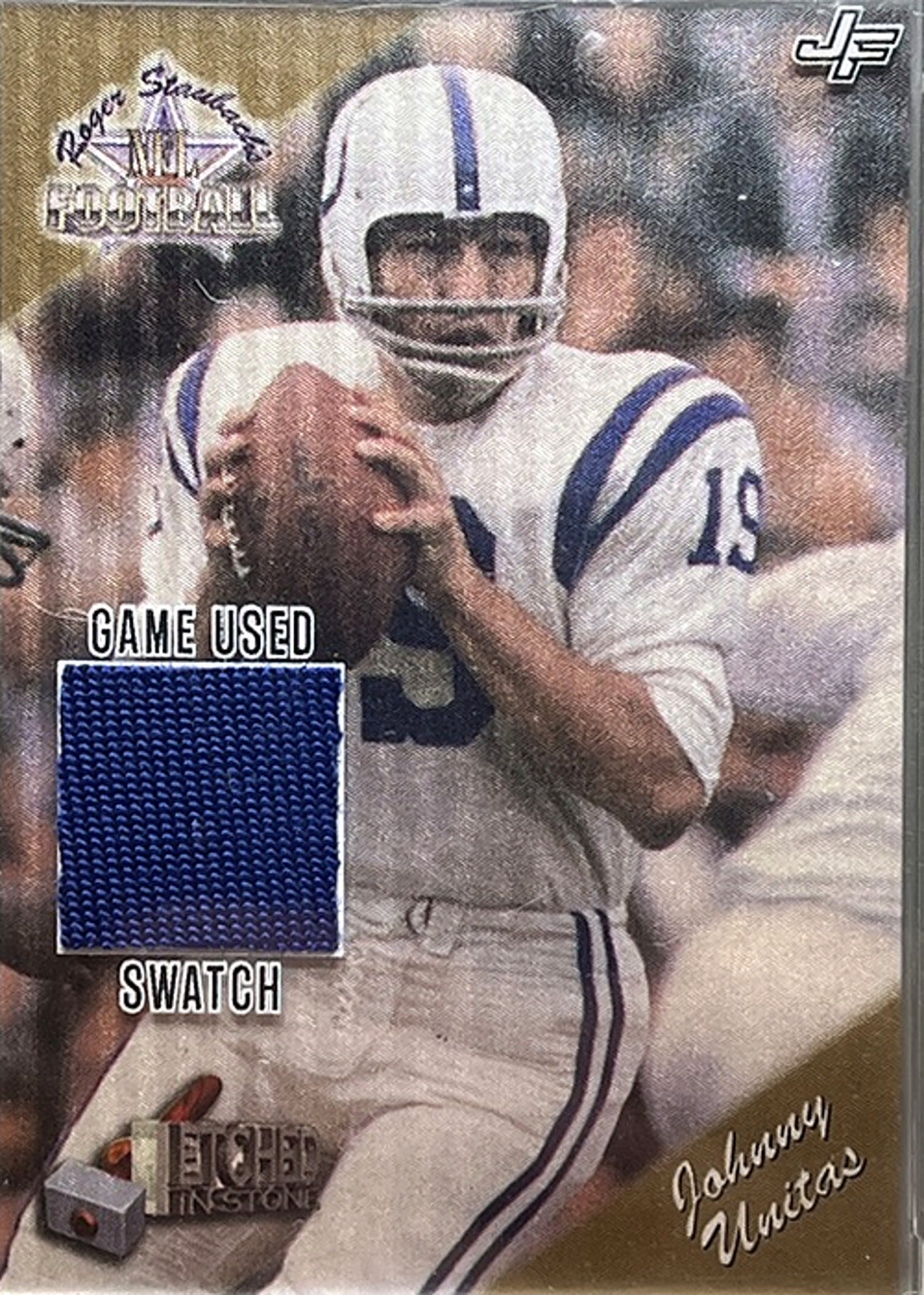 Johnny Unitas '22 Jersey Fusion Etched In Stone Game Used Jersey Baltimore Colts